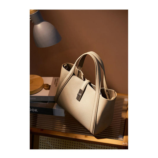 Fashionable Korean-style Large-capacity Leather Handbag