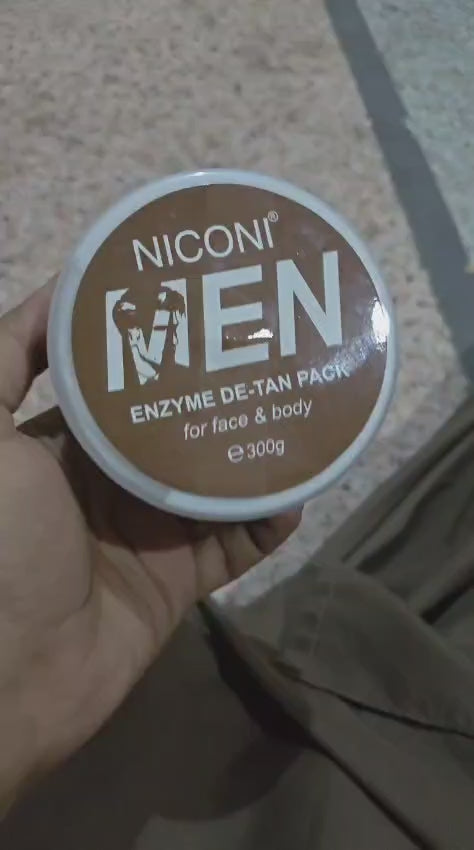 Niconi Men Enzyme De Tan Pack For Face And Body Best Quality Skincare Solution - 300g